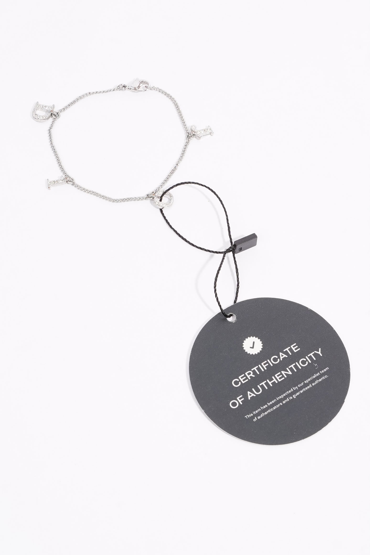 Christian Dior Letter Bracelet Silver Base Metal