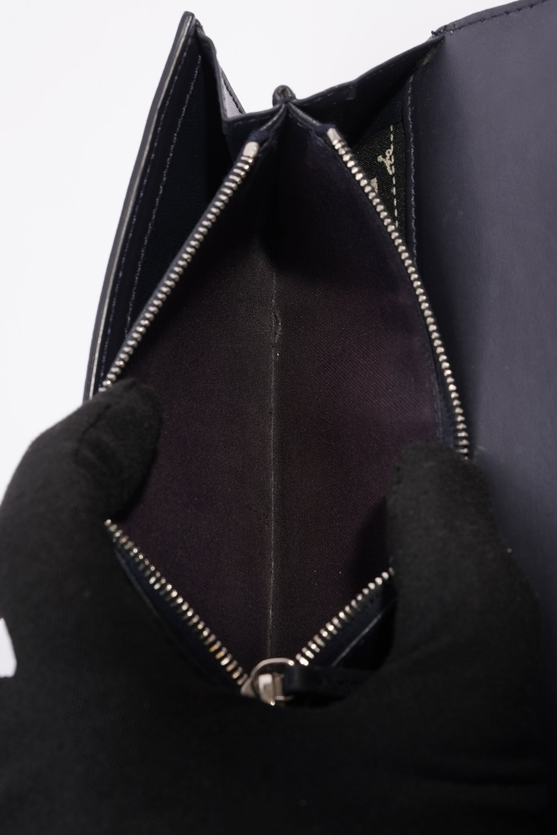 Fendi Peekaboo Long Wallet Grey Leather