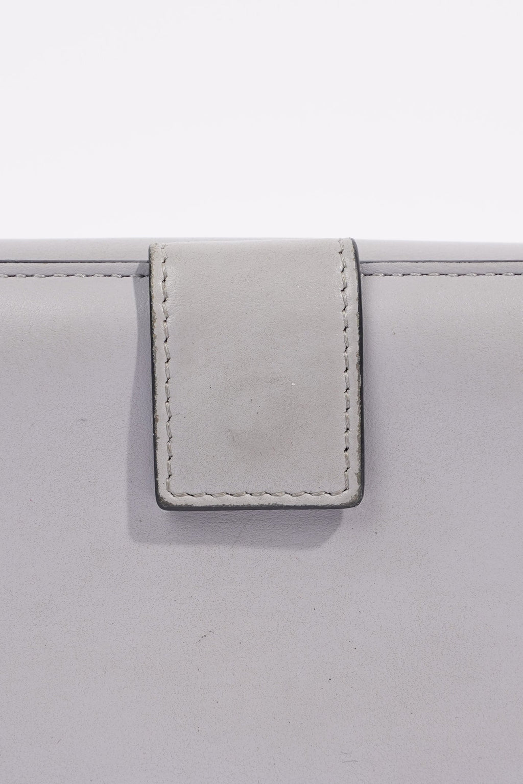 Fendi Peekaboo Long Wallet Grey Leather