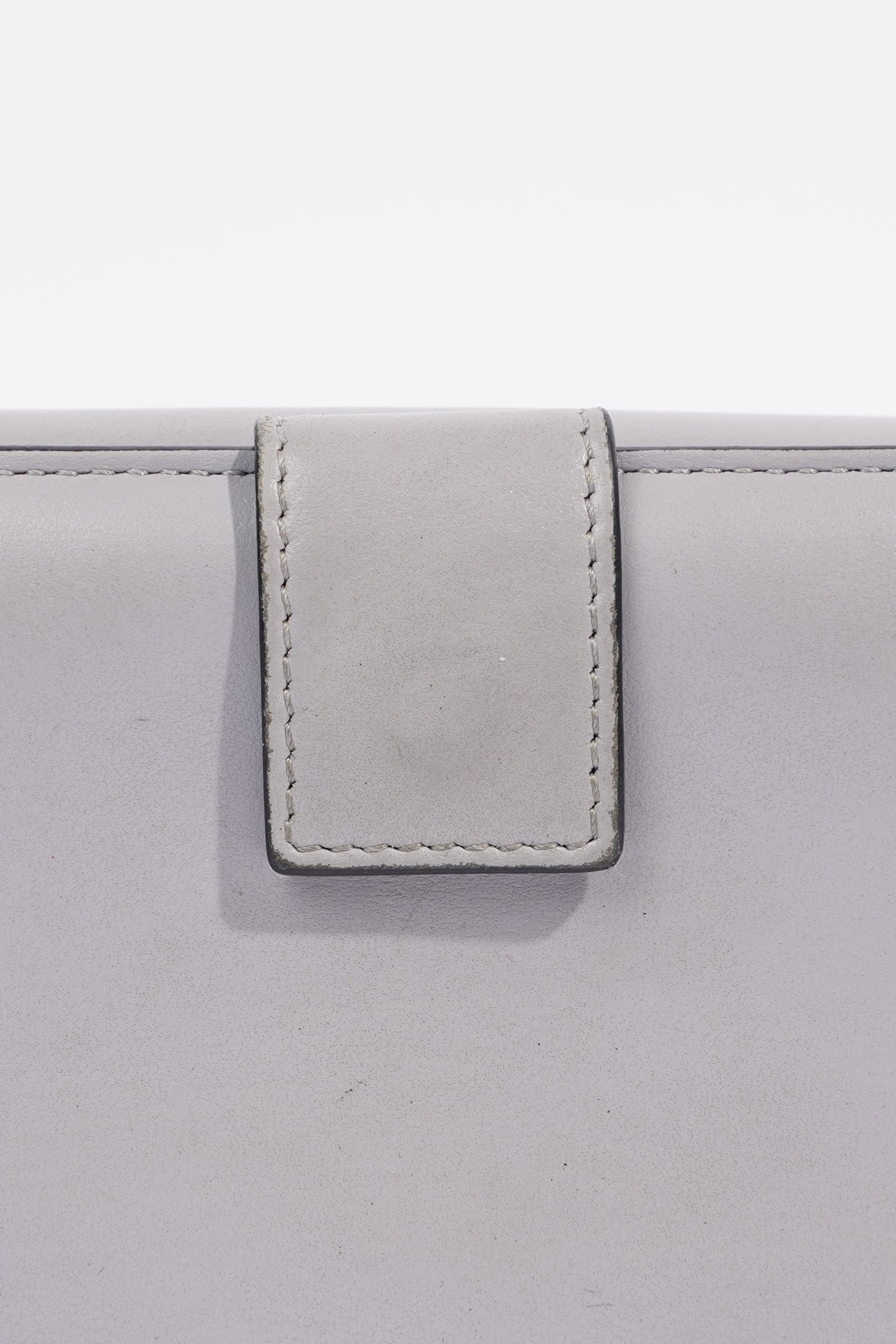 Fendi Peekaboo Long Wallet Grey Leather