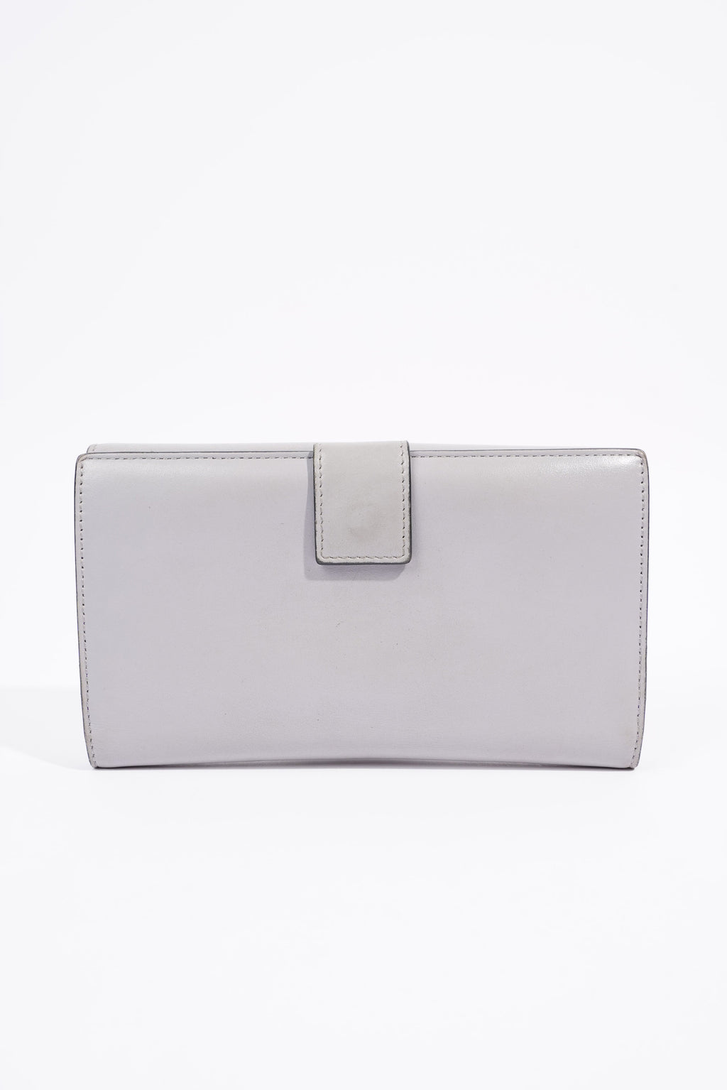 Fendi Peekaboo Long Wallet Grey Leather