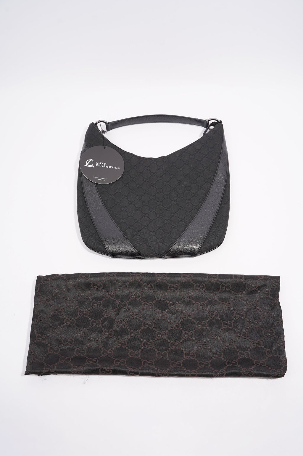 Gucci One Shoulder Bag Black Canvas
