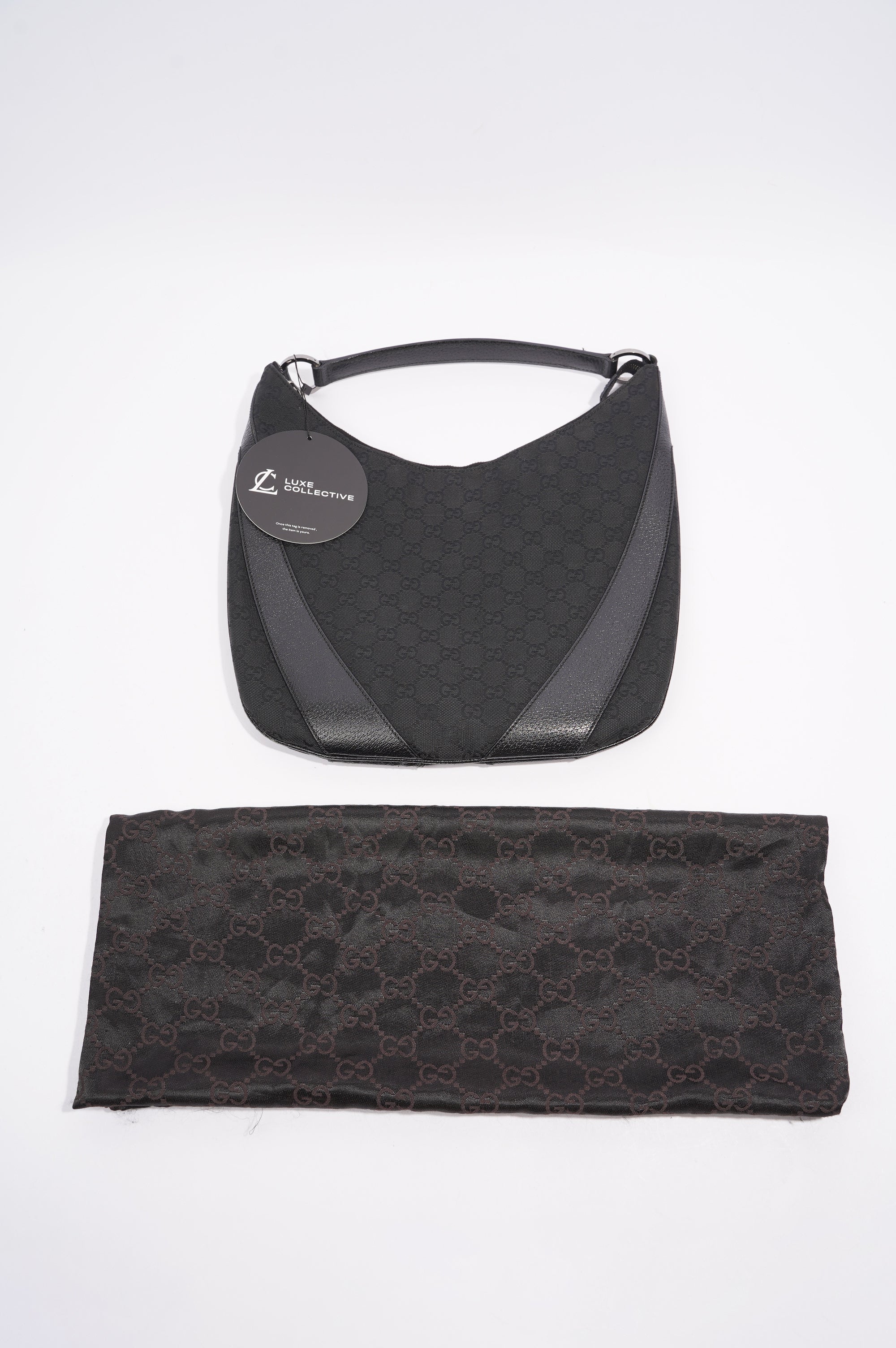 Gucci One Shoulder Bag Black Canvas