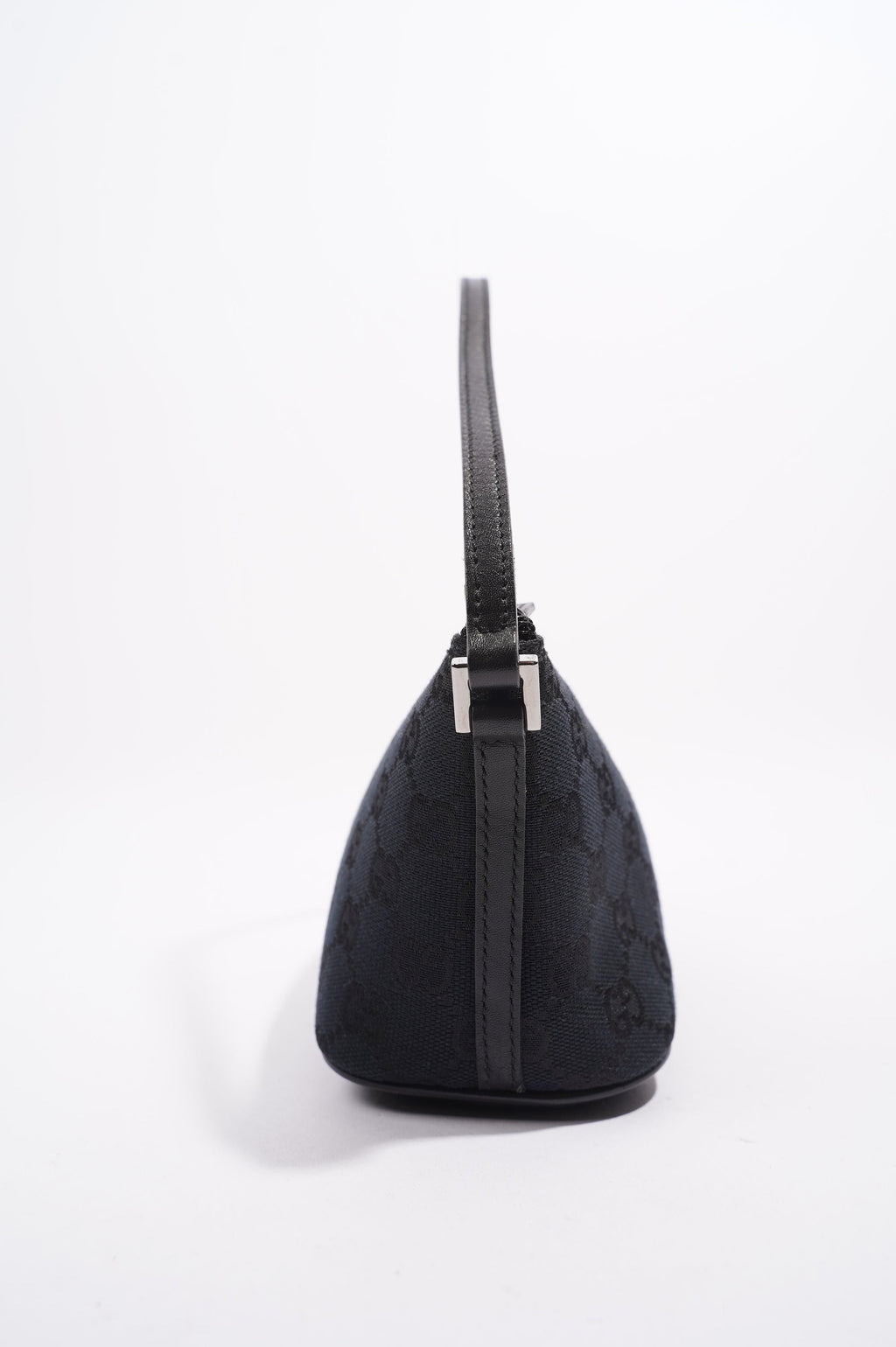 Gucci Boat Pochette Bag Black Canvas
