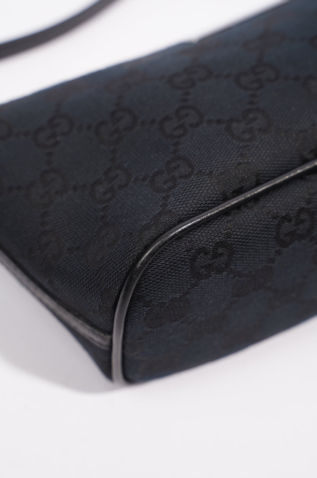 Gucci Boat Pochette Bag Black Canvas