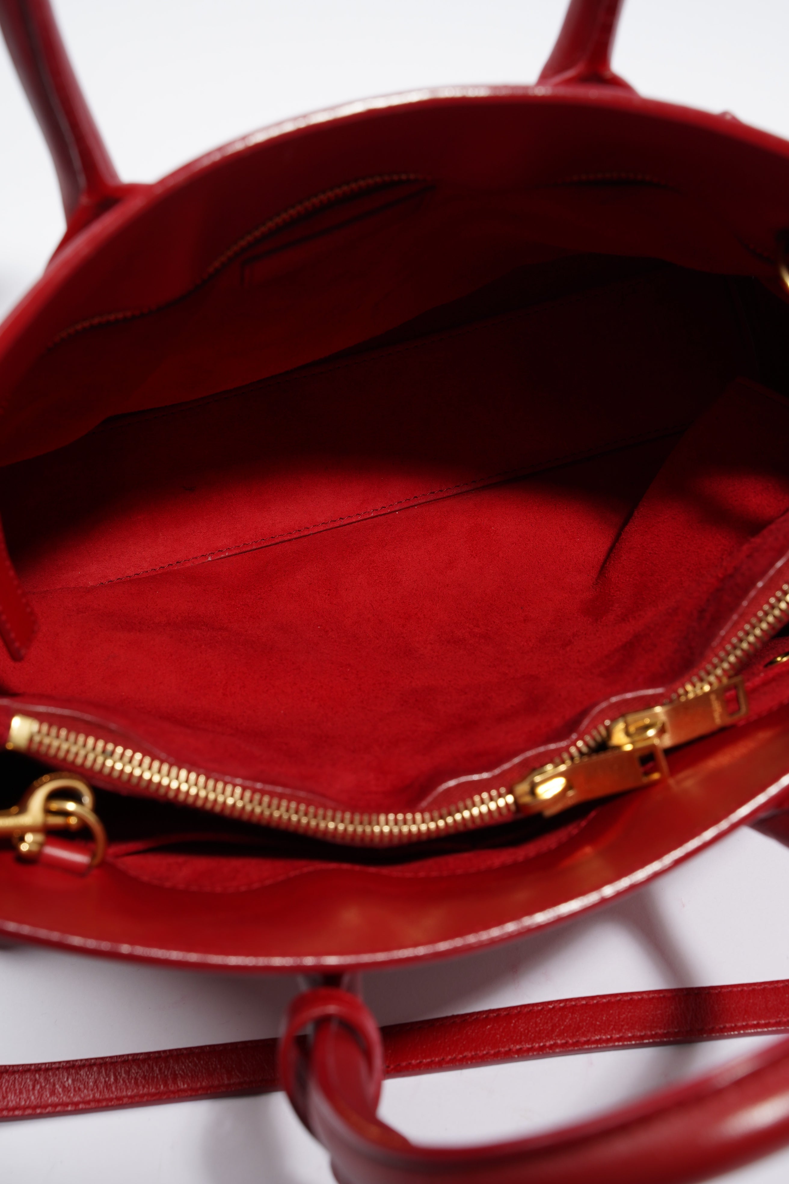 Saint Laurent Sac De Jour Red Calfskin Leather Small