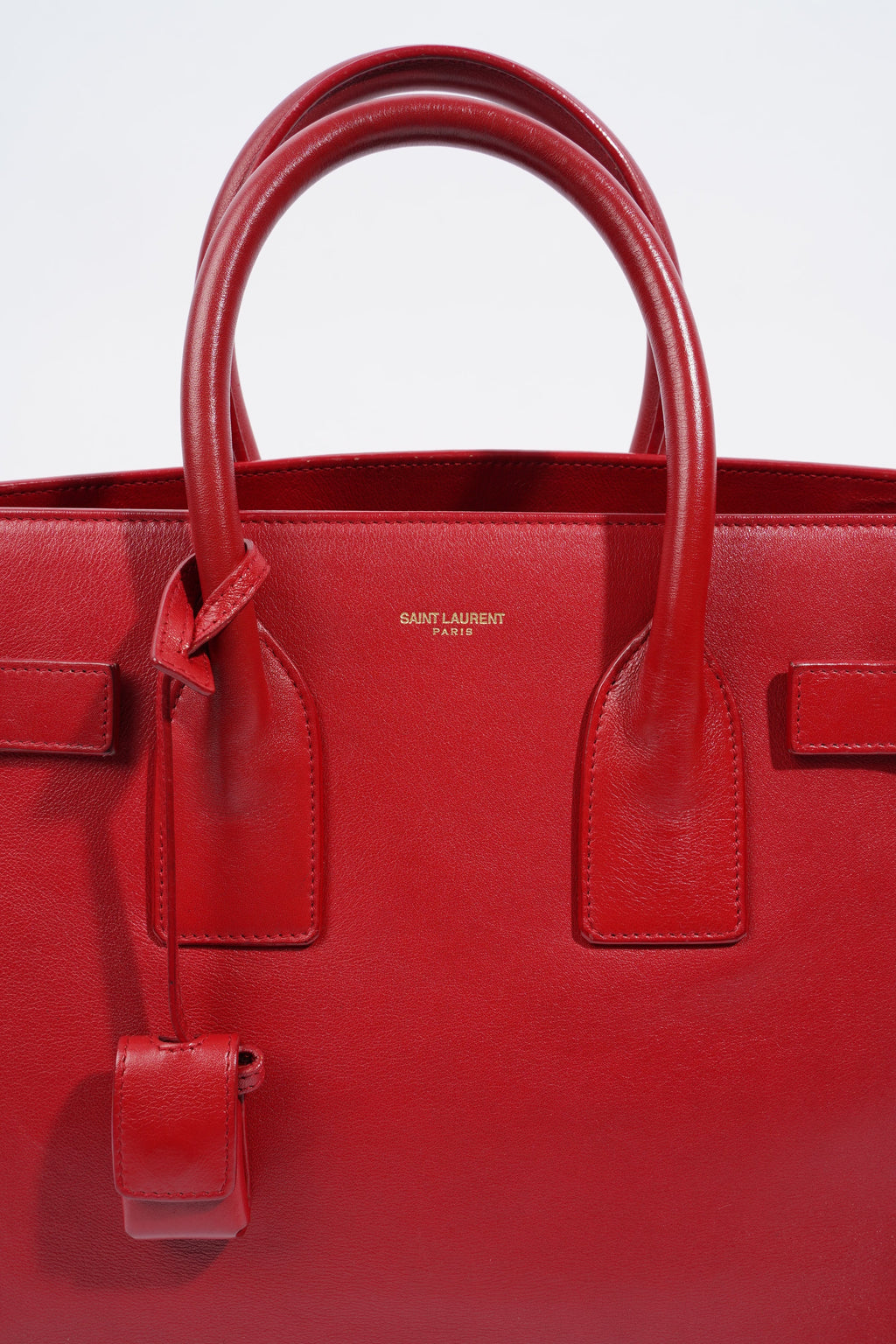 Saint Laurent Sac De Jour Red Calfskin Leather Small
