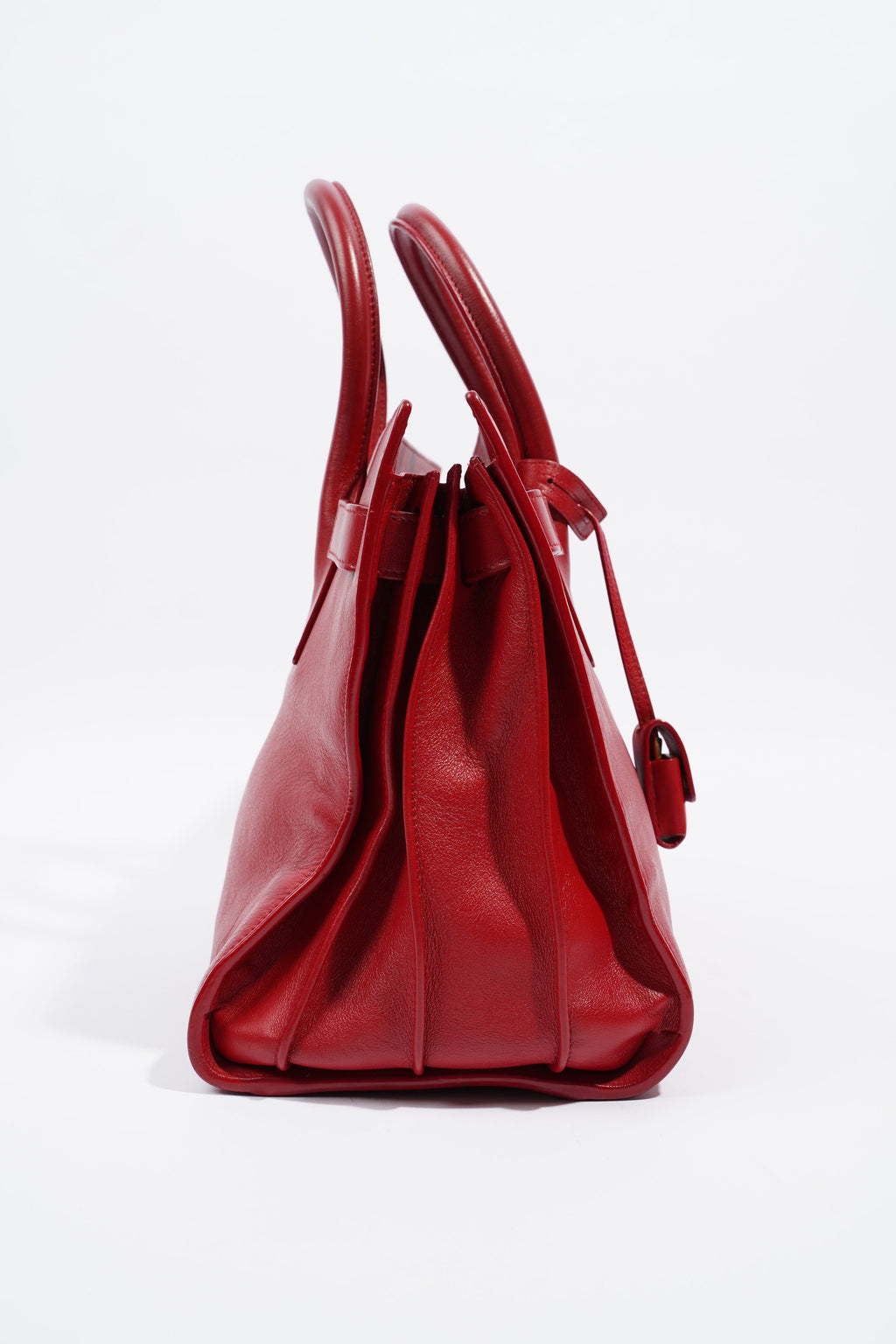 Saint Laurent Sac De Jour Red Calfskin Leather Small