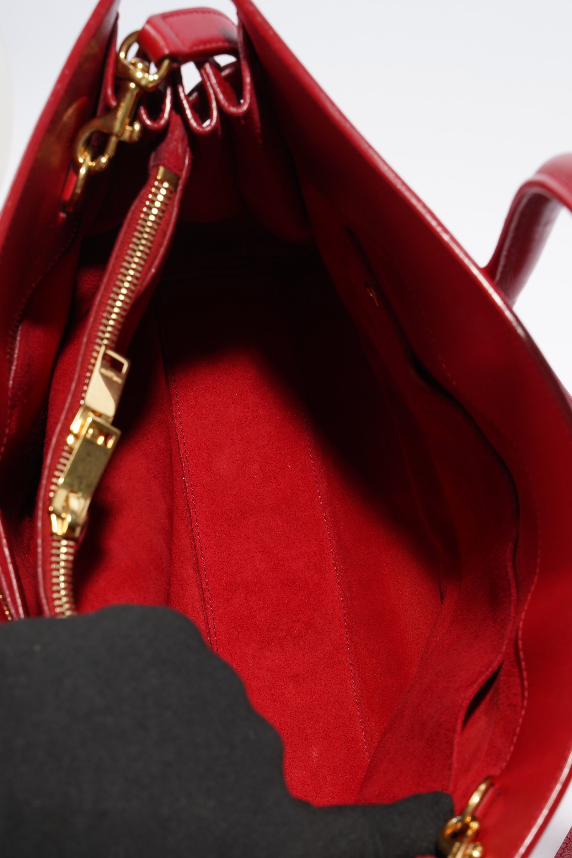 Saint Laurent Sac De Jour Red Calfskin Leather Small