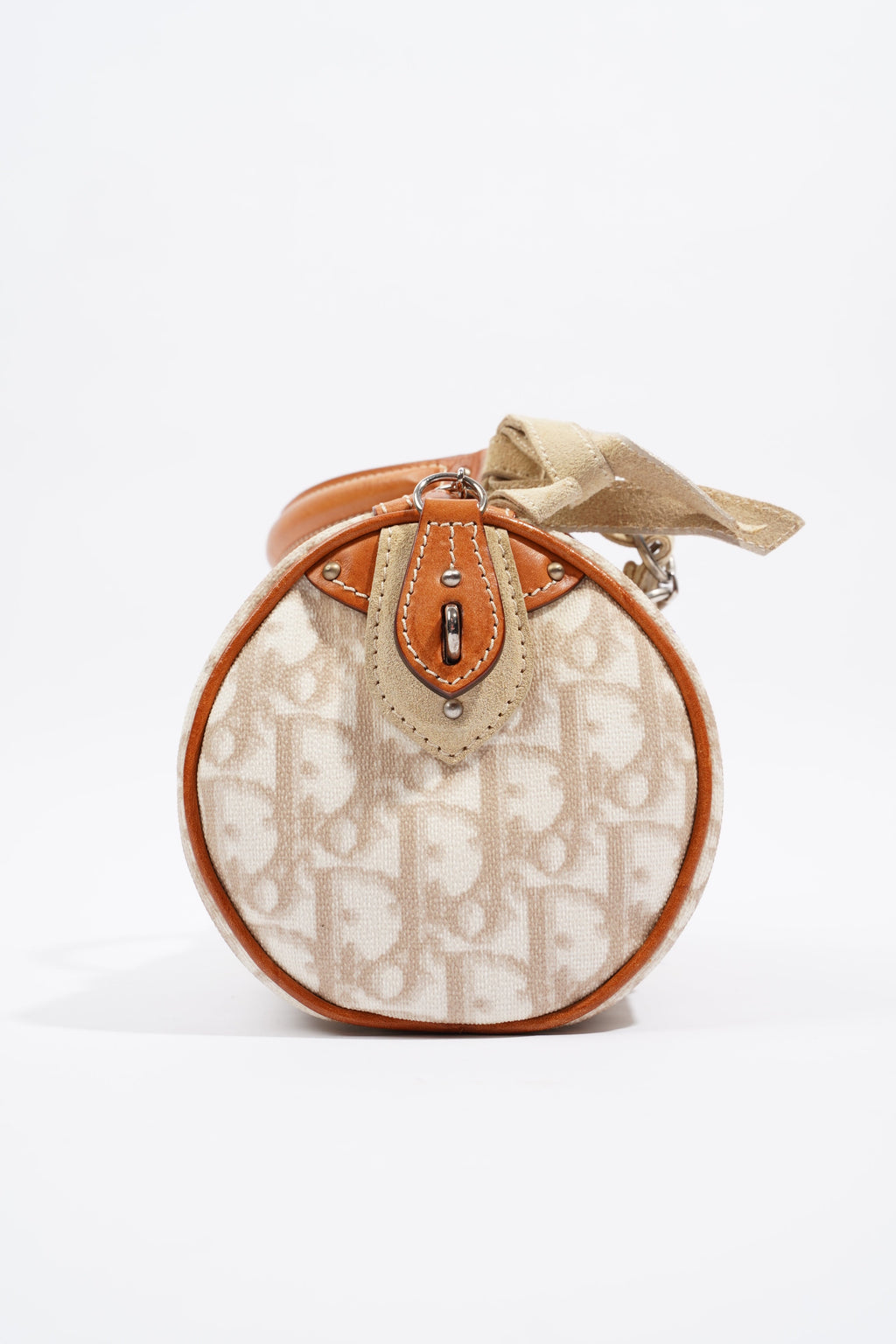 Christian Dior Trotter Romantique Hand Bag Beige Canvas