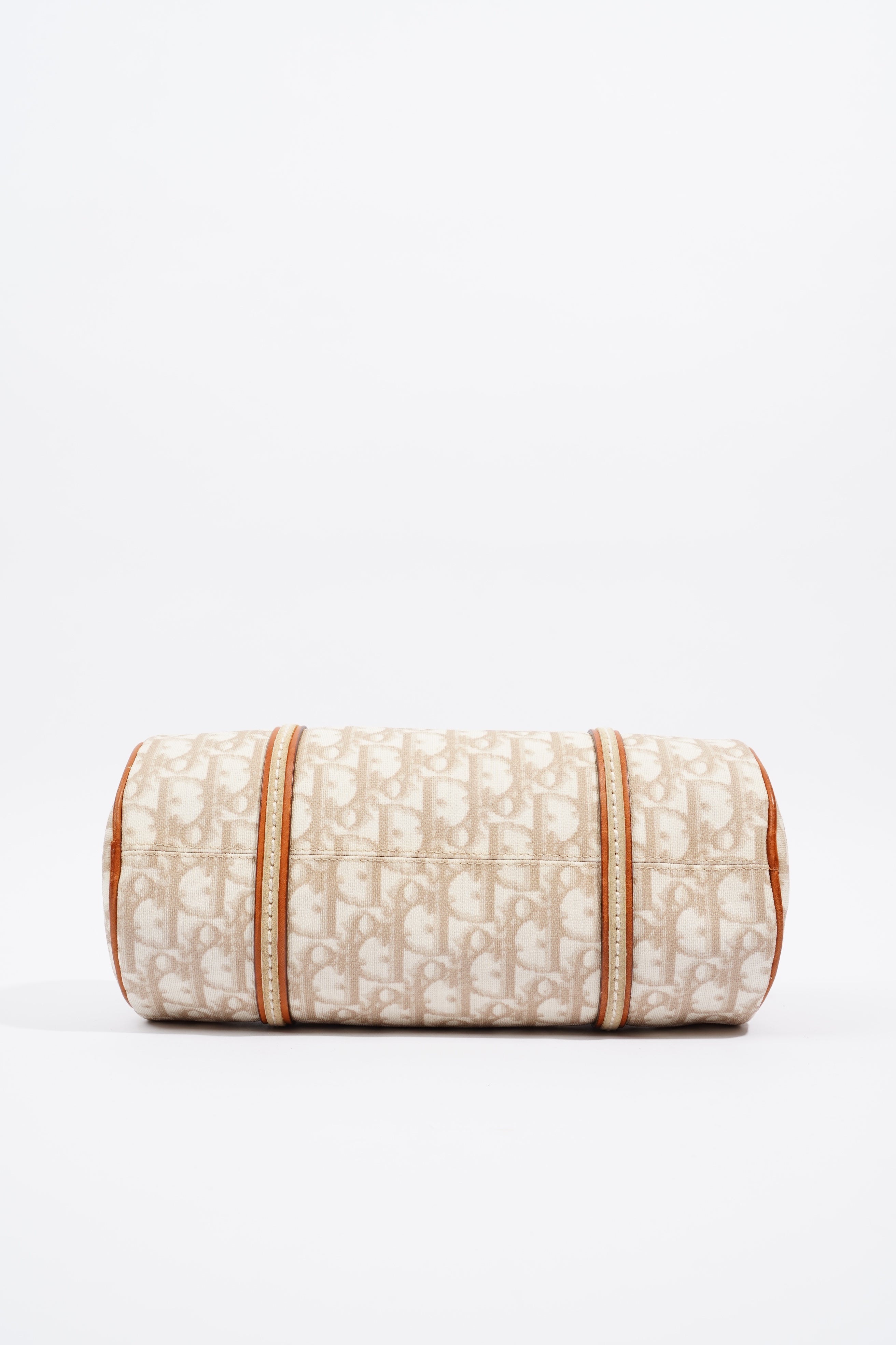 Christian Dior Trotter Romantique Hand Bag Beige Canvas