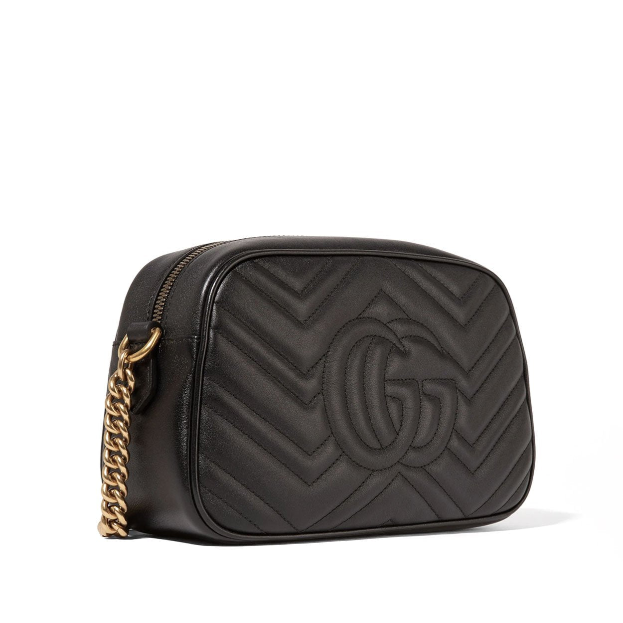 Gucci 447632 Women's Black Quilted Leather GG Marmont Shoulder bag (GG2069)