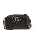 Gucci 447632 Women's Black Quilted Leather GG Marmont Shoulder bag (GG2069)