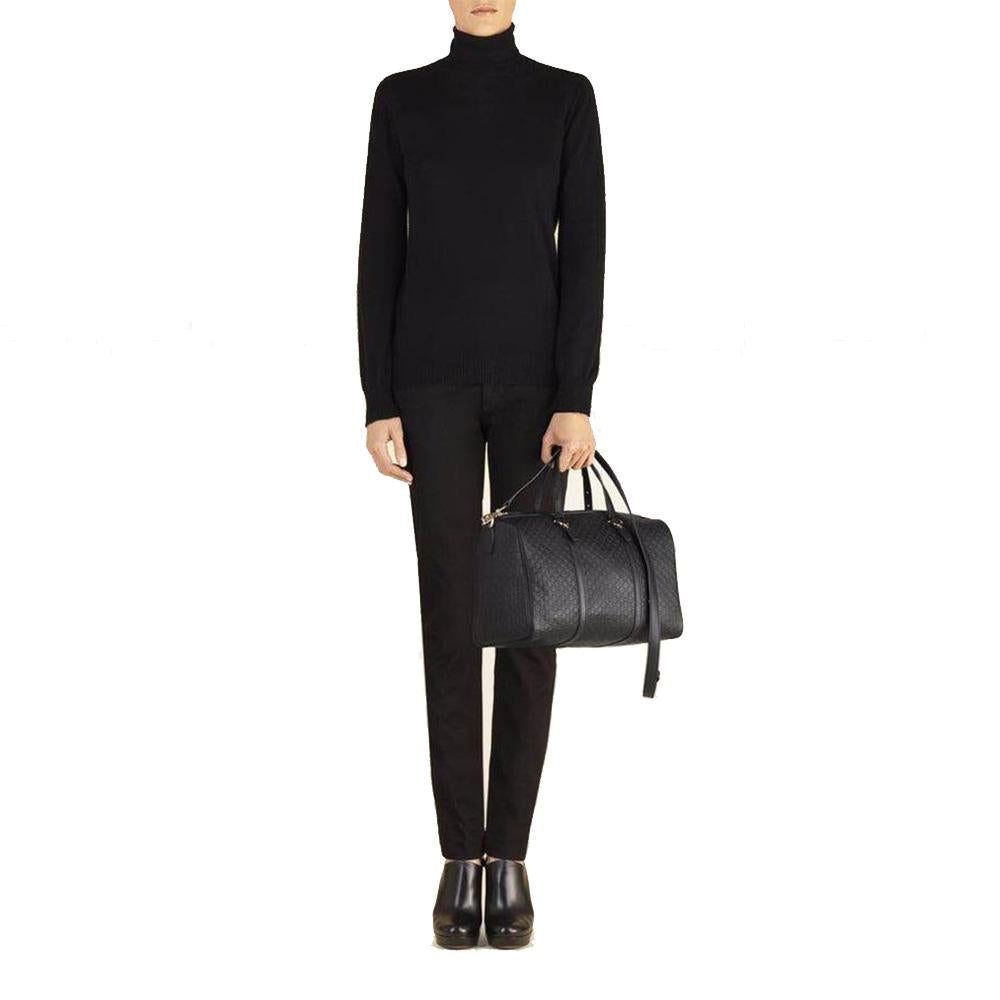 Gucci 449646 000926 GG Boston Women's Black Microguccissima Calf-Skin Leather Handbag (GG2059)