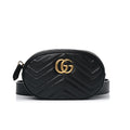 Gucci 476434 DSVRT 1000 Marmont 2.0 Women's Black Matelasse Leather Belt Bag (GG2071)