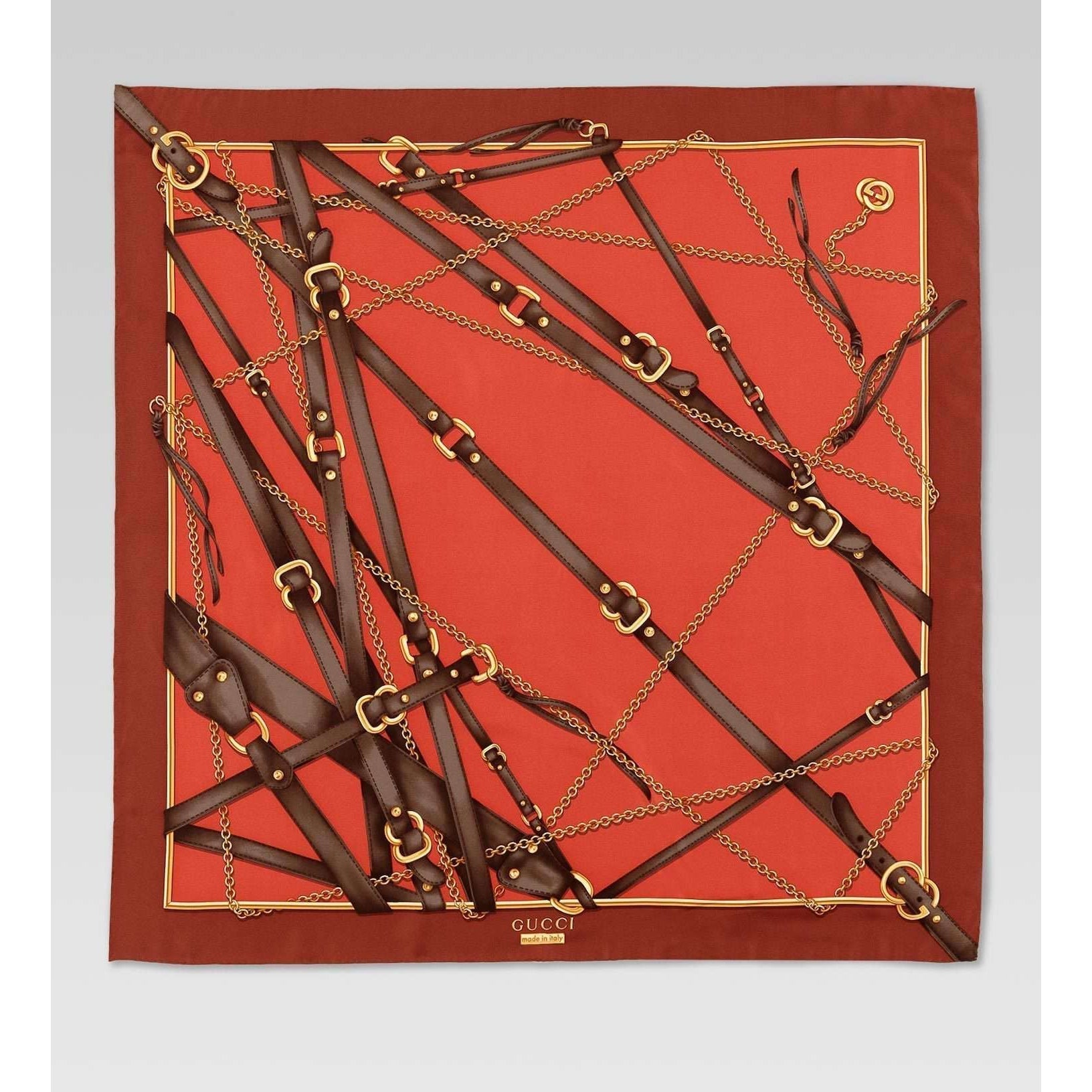 Gucci Antique Ruby Relia Print Foulard Shawl (GGSH110)