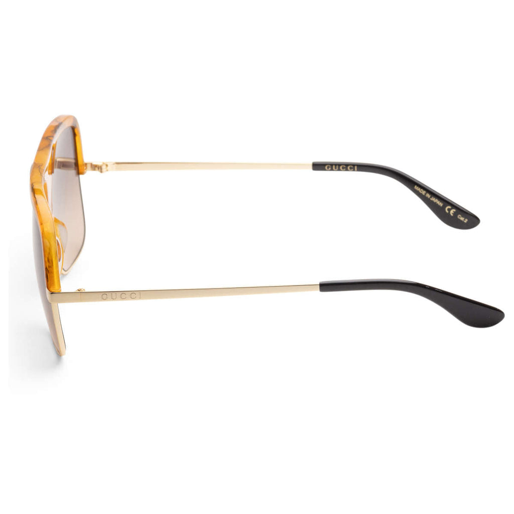 Gucci Aviator-Frame Metal / Acetate Sunglasses GG0478S-003 Women's