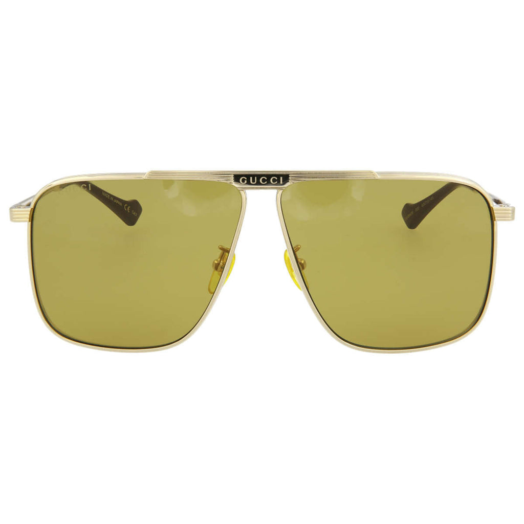 Gucci Aviator-Frame Metal Sunglasses GG0840S-003 Men's