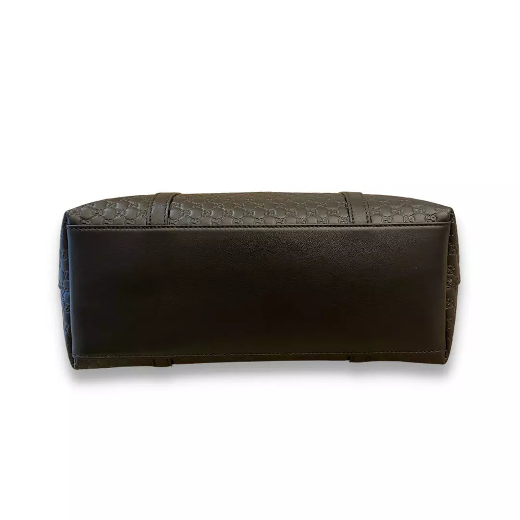 Gucci Black Leather Microguccisimo Abbey Bag