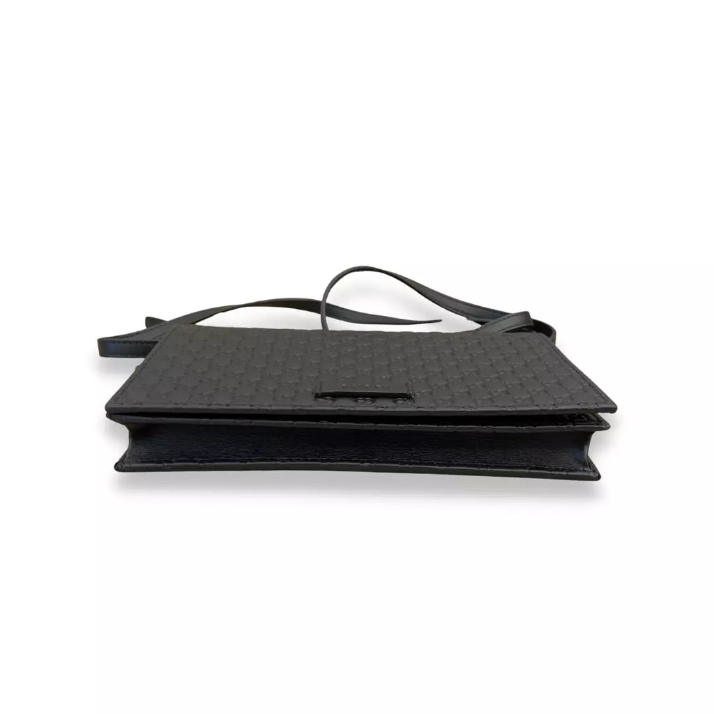 Gucci Black Leather Microguccisimo Bag