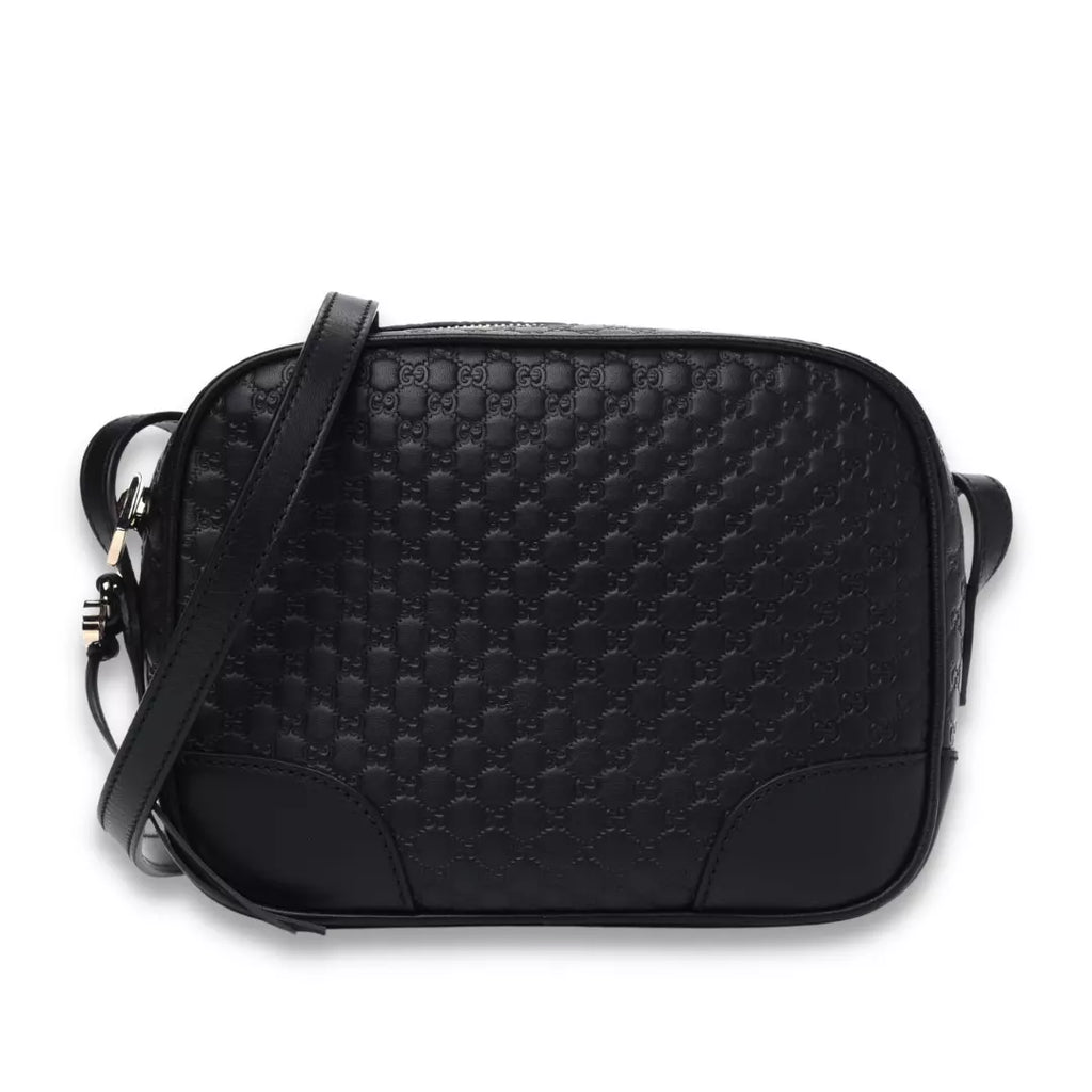 Gucci Black Microguccissima Mini Bree Messenger Bag