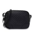 Gucci Black Microguccissima Mini Bree Messenger Bag