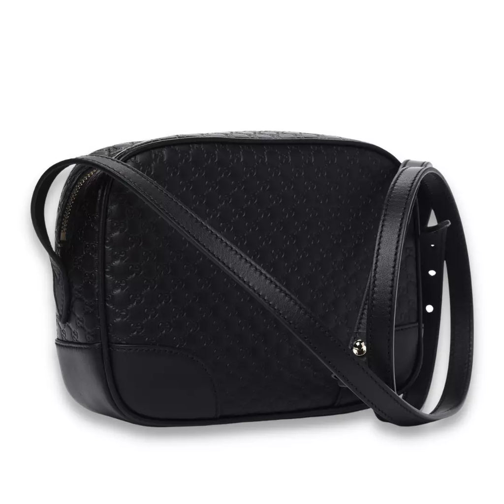 Gucci Black Microguccissima Mini Bree Messenger Bag