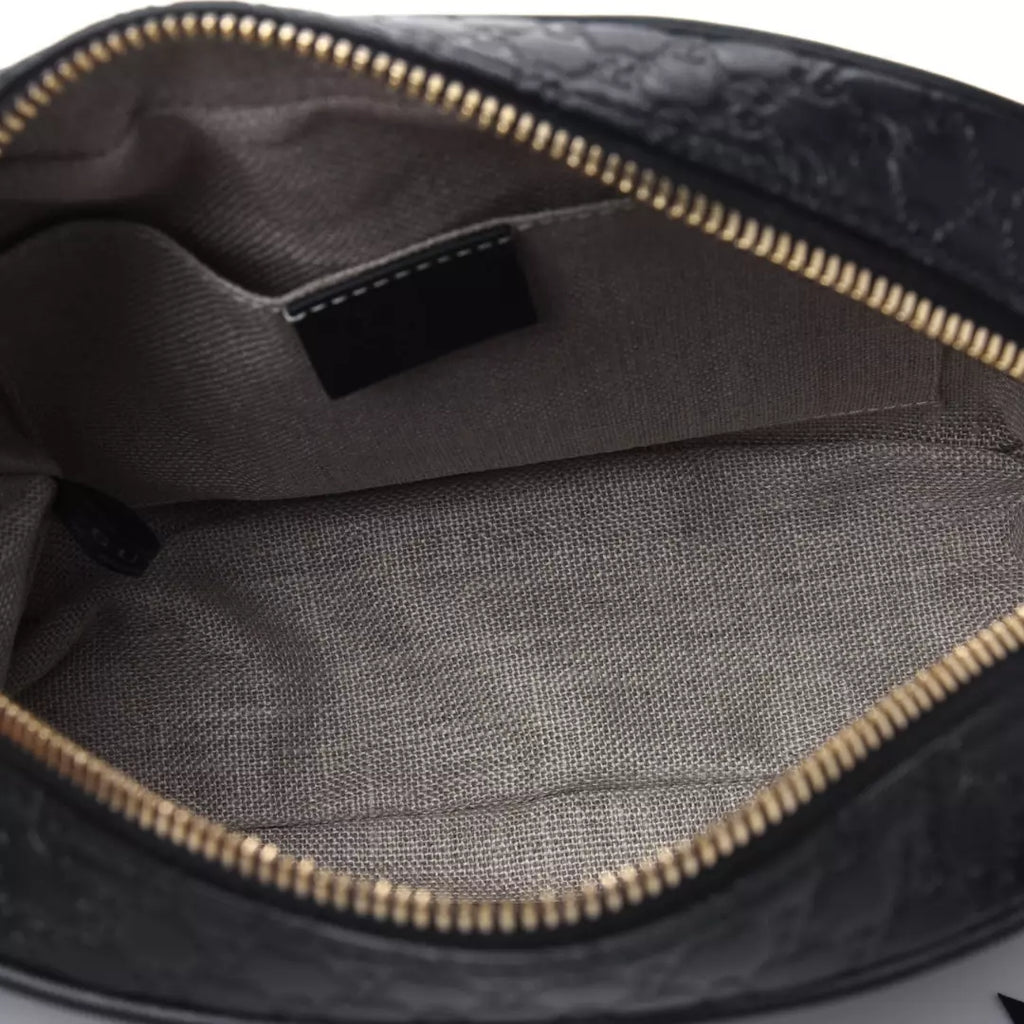 Gucci Black Microguccissima Mini Bree Messenger Bag
