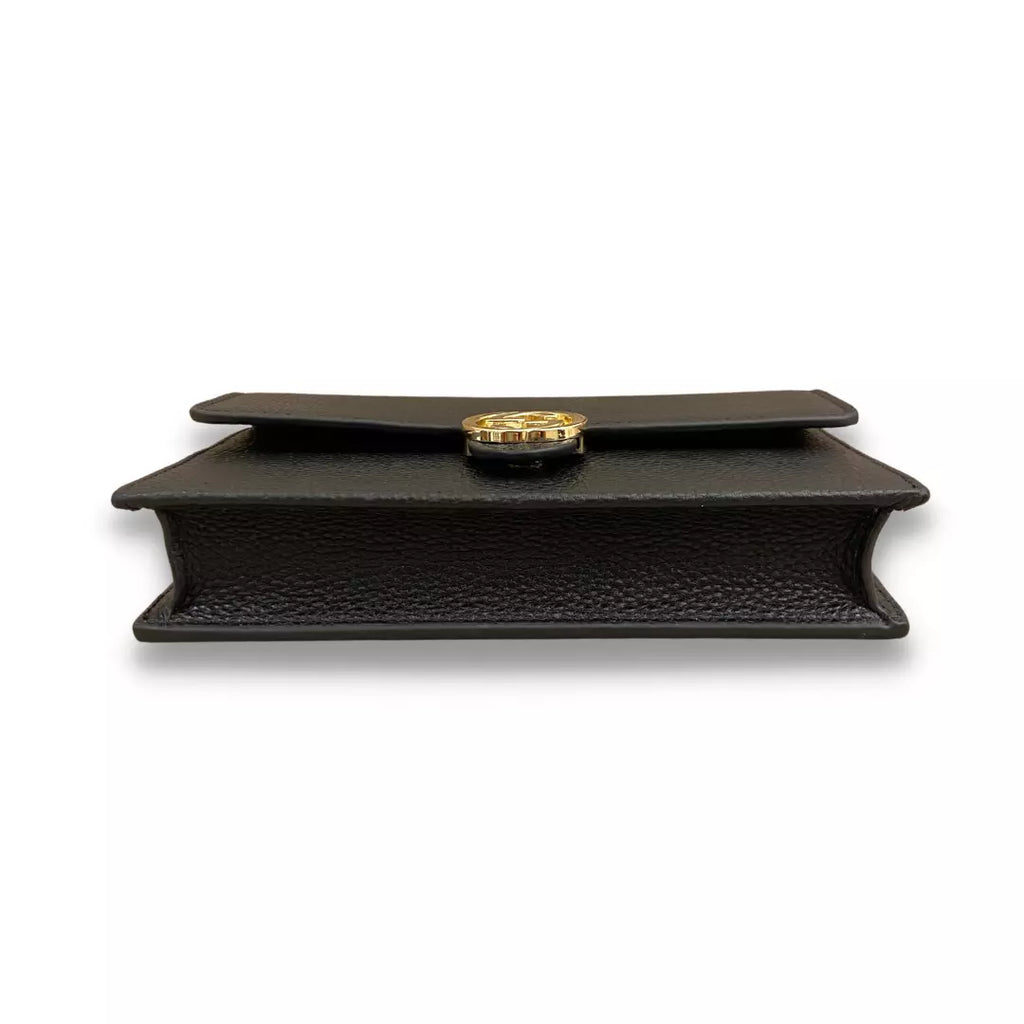 Gucci Black Leather Interlocking Bag