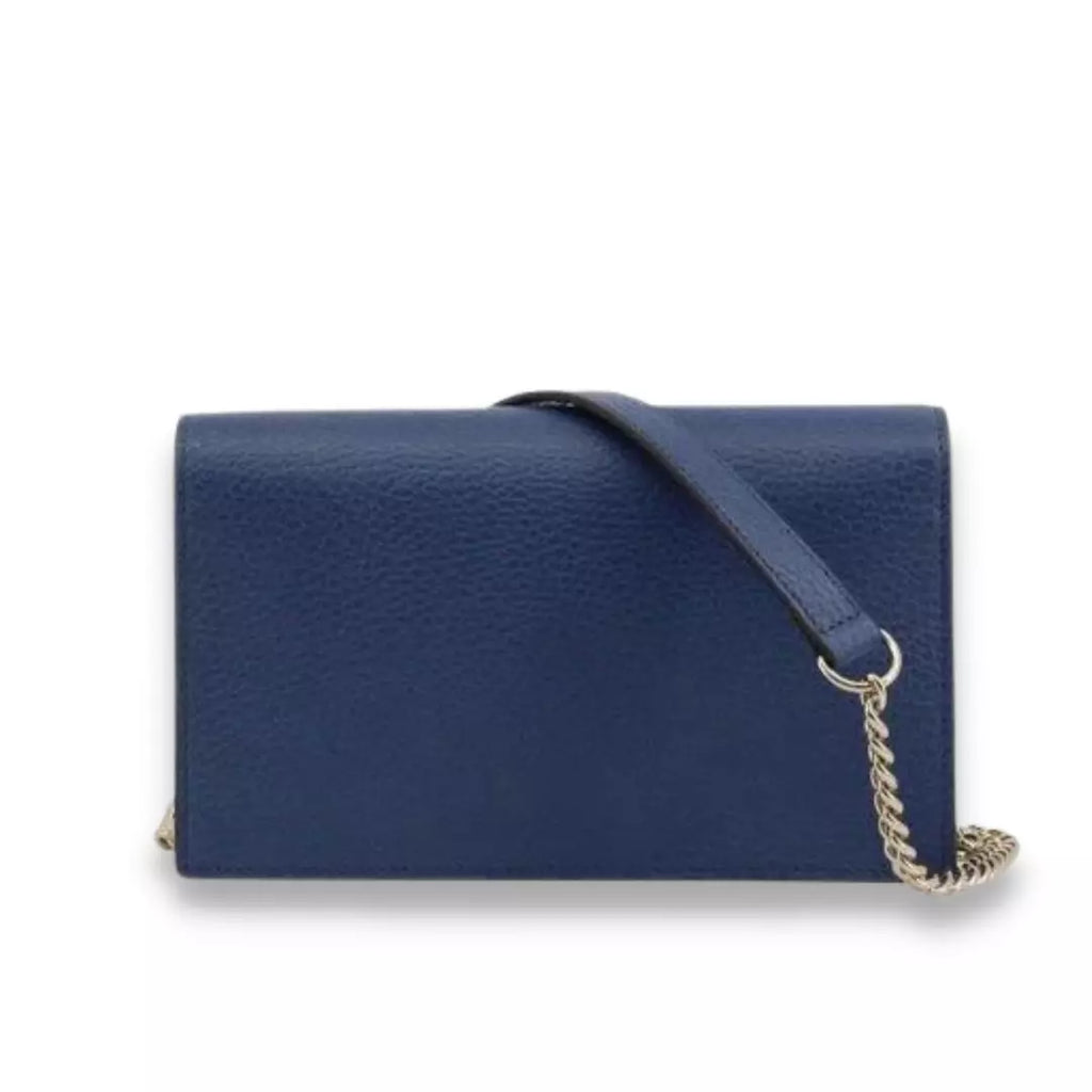Gucci Blue Leather Interlocking Bag