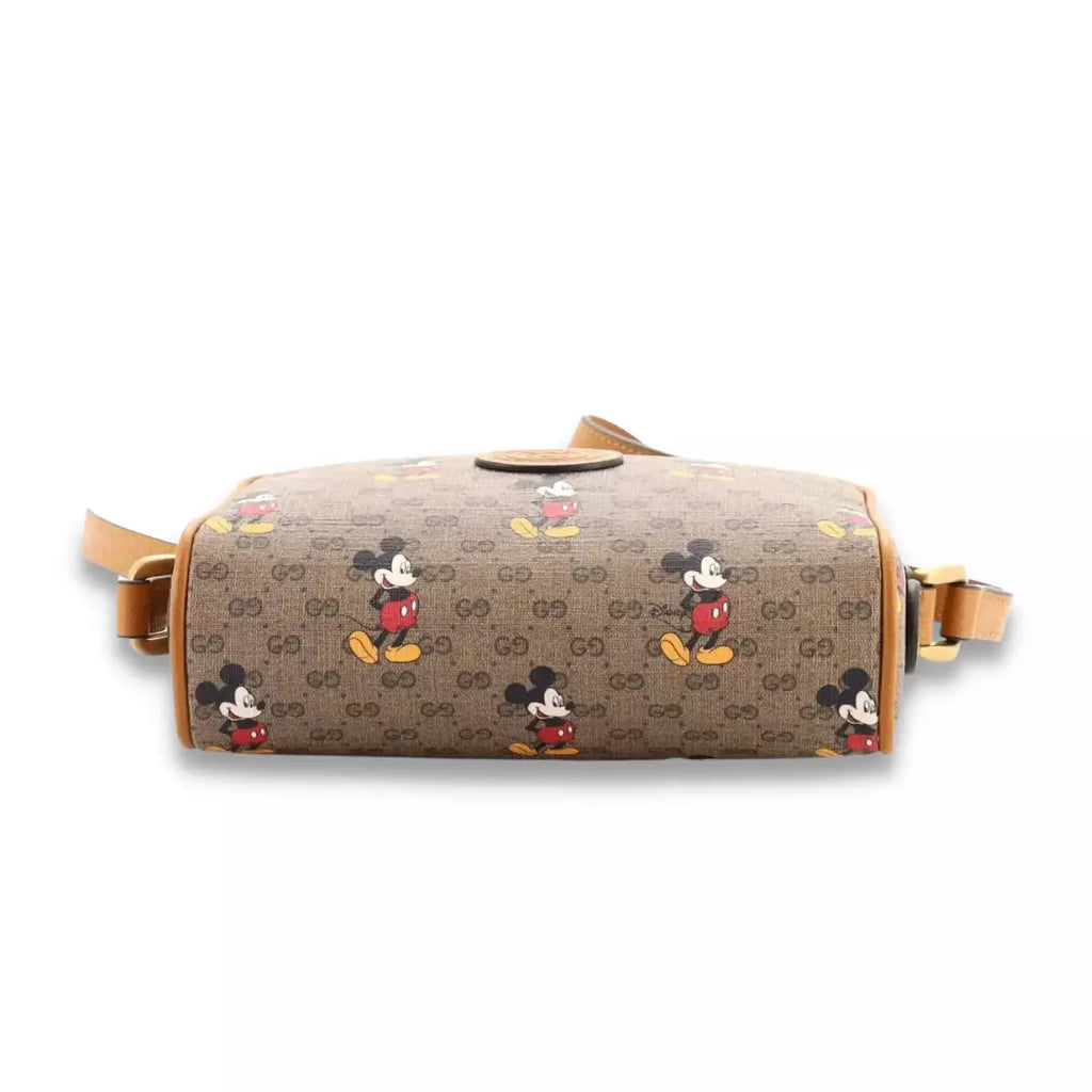 Gucci Brown Disney Mickey Mouse Shoulder Bag