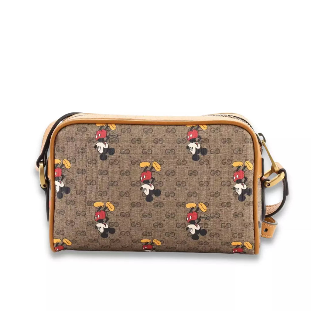 Gucci Brown Disney Mickey Mouse Shoulder Bag