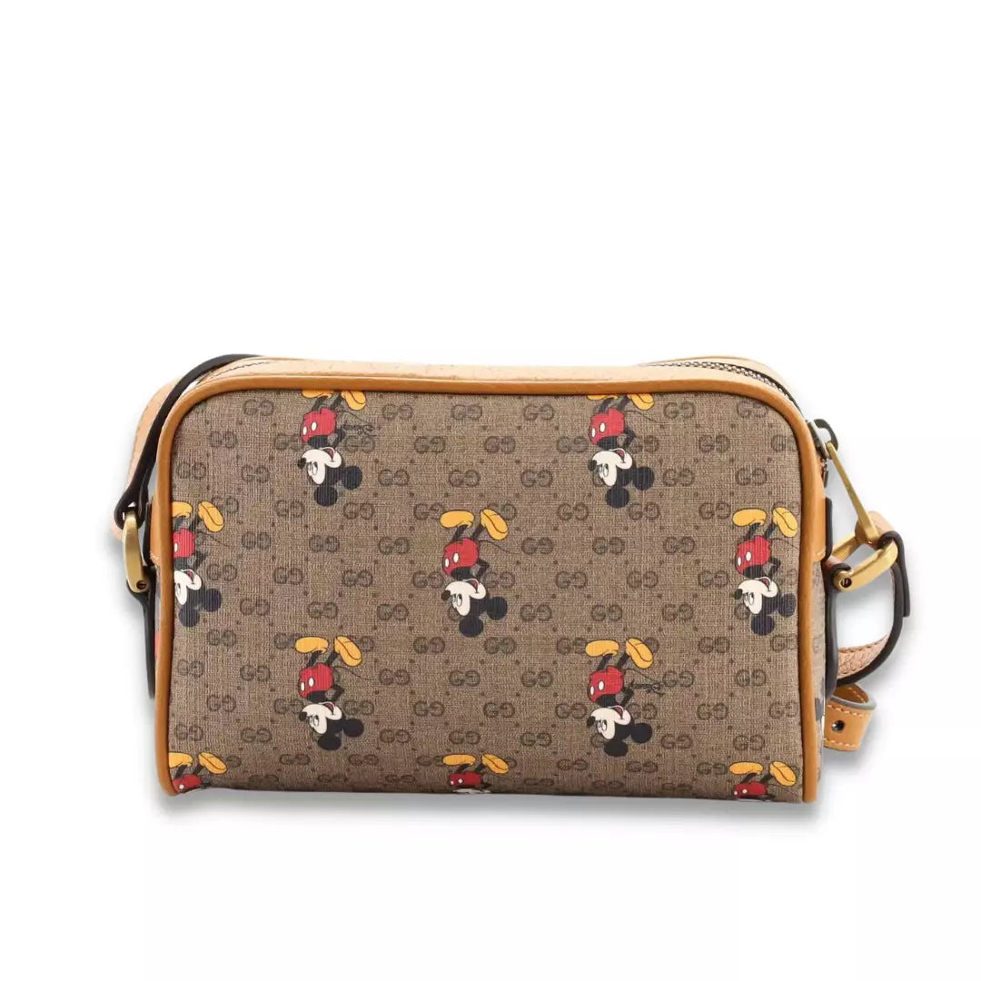 Gucci Brown Disney Mickey Mouse Shoulder Bag