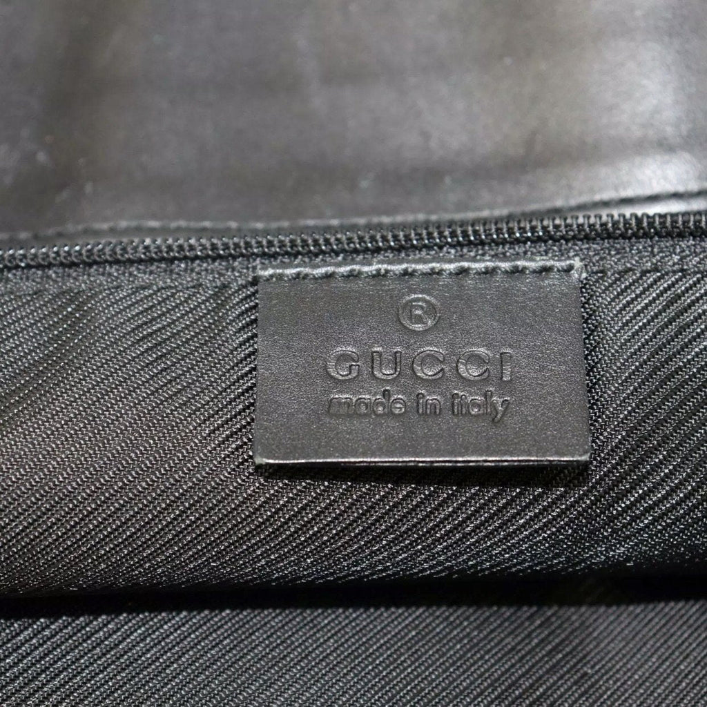 Gucci Brown GG Logo Hobo Bucket Shoulder Tote Bag