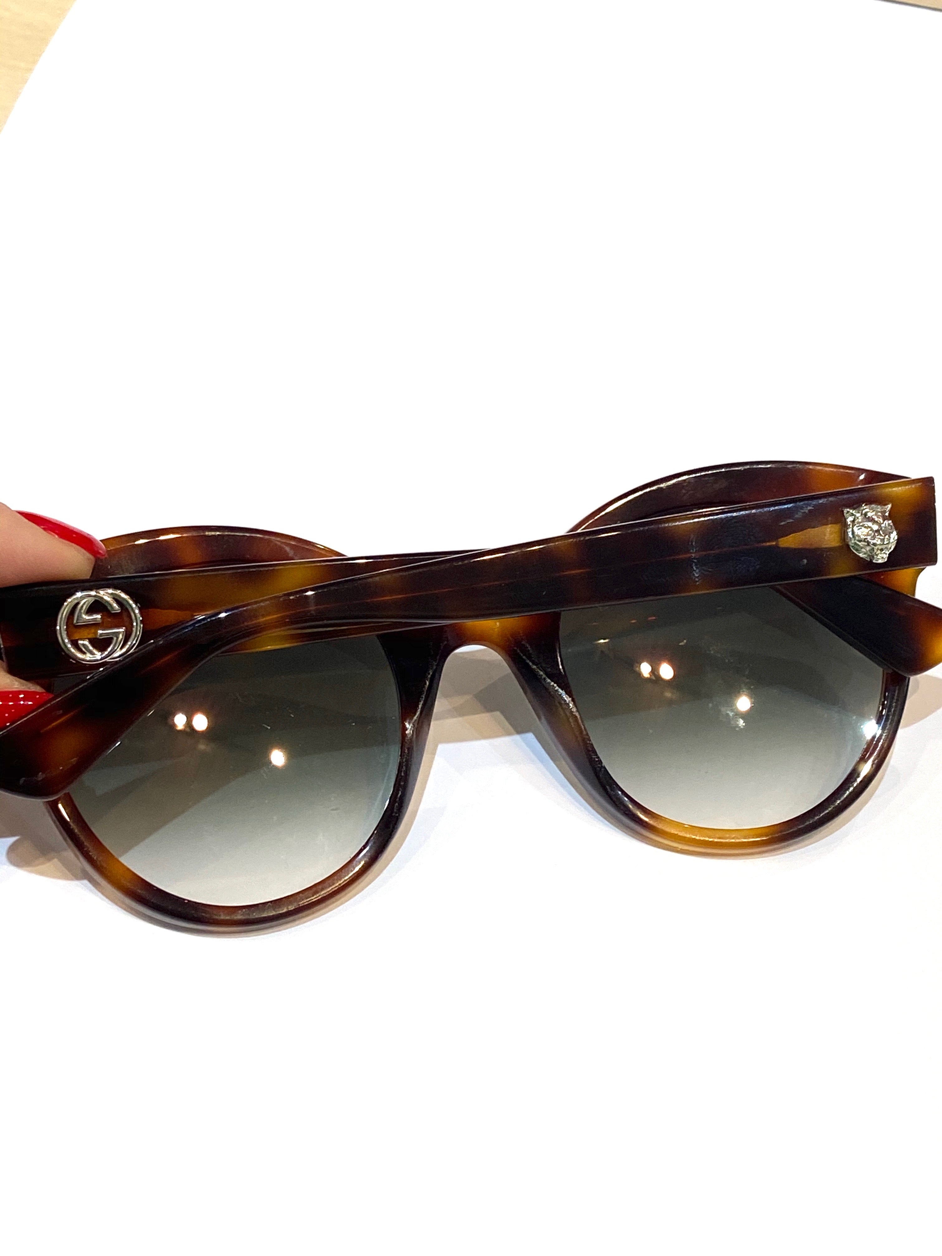 GUCCI CAT EYE SUNGLASSES HAVANA