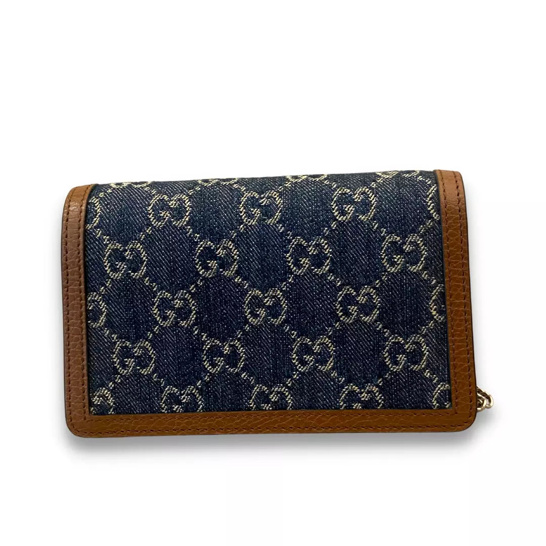 Gucci Denim & Leather Dionysus GG Supreme Mini Bag