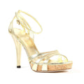 Gucci Designer Shoes for Women Gold high heel designer Sandals 190885