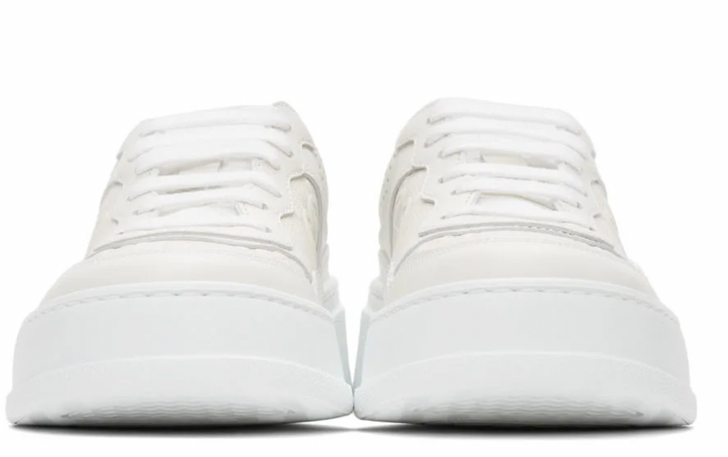 GUCCI GG EMBOSSED LEATHER SNEAKERS