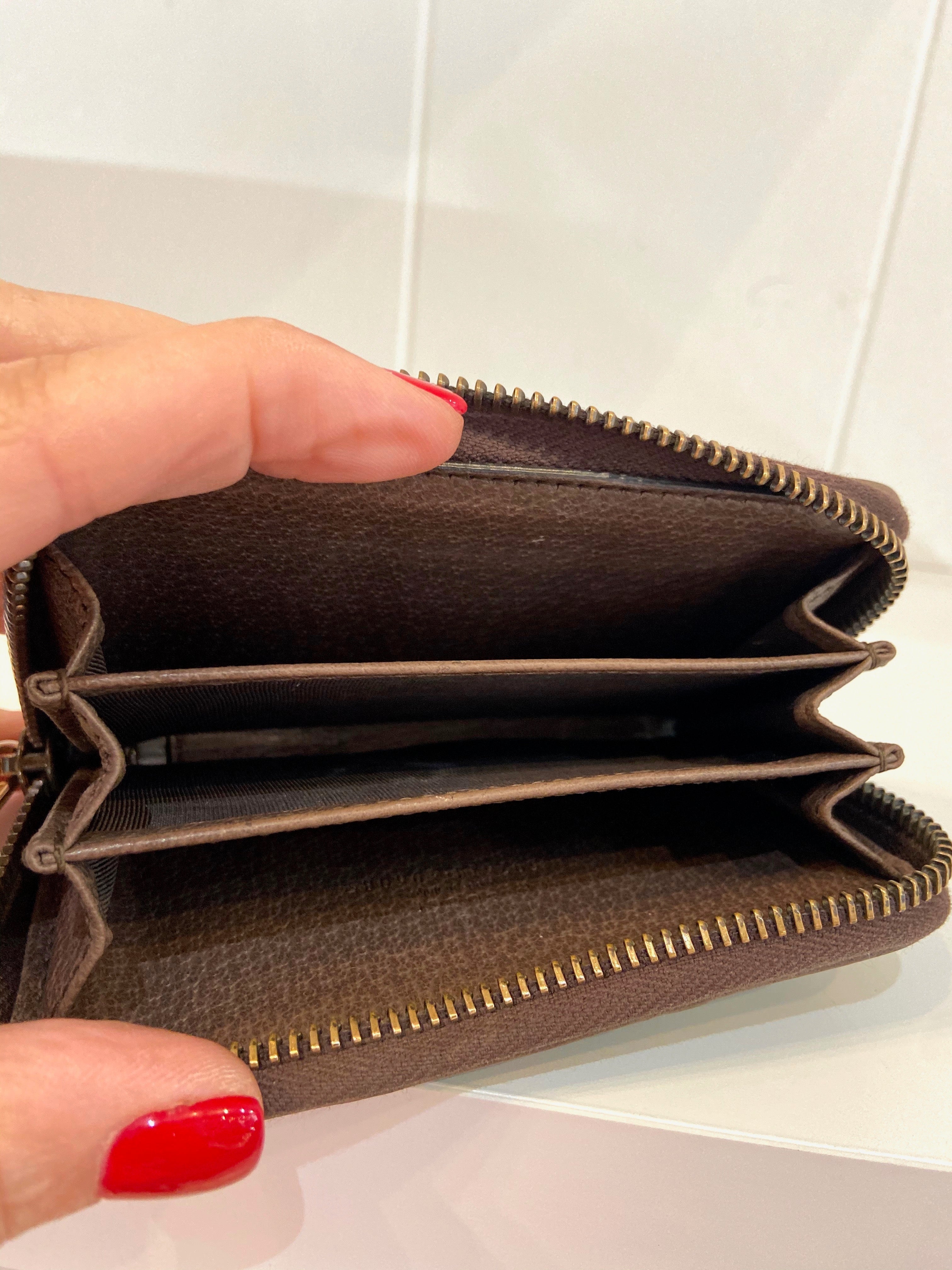 GUCCI GG SUPREME OPHIDIA SMALL ZIP AROUND WALLET