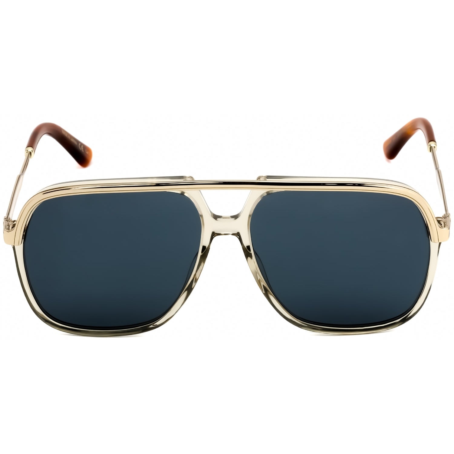 Gucci GG0200S Sunglasses Brown Gold / Blue Unisex (S)