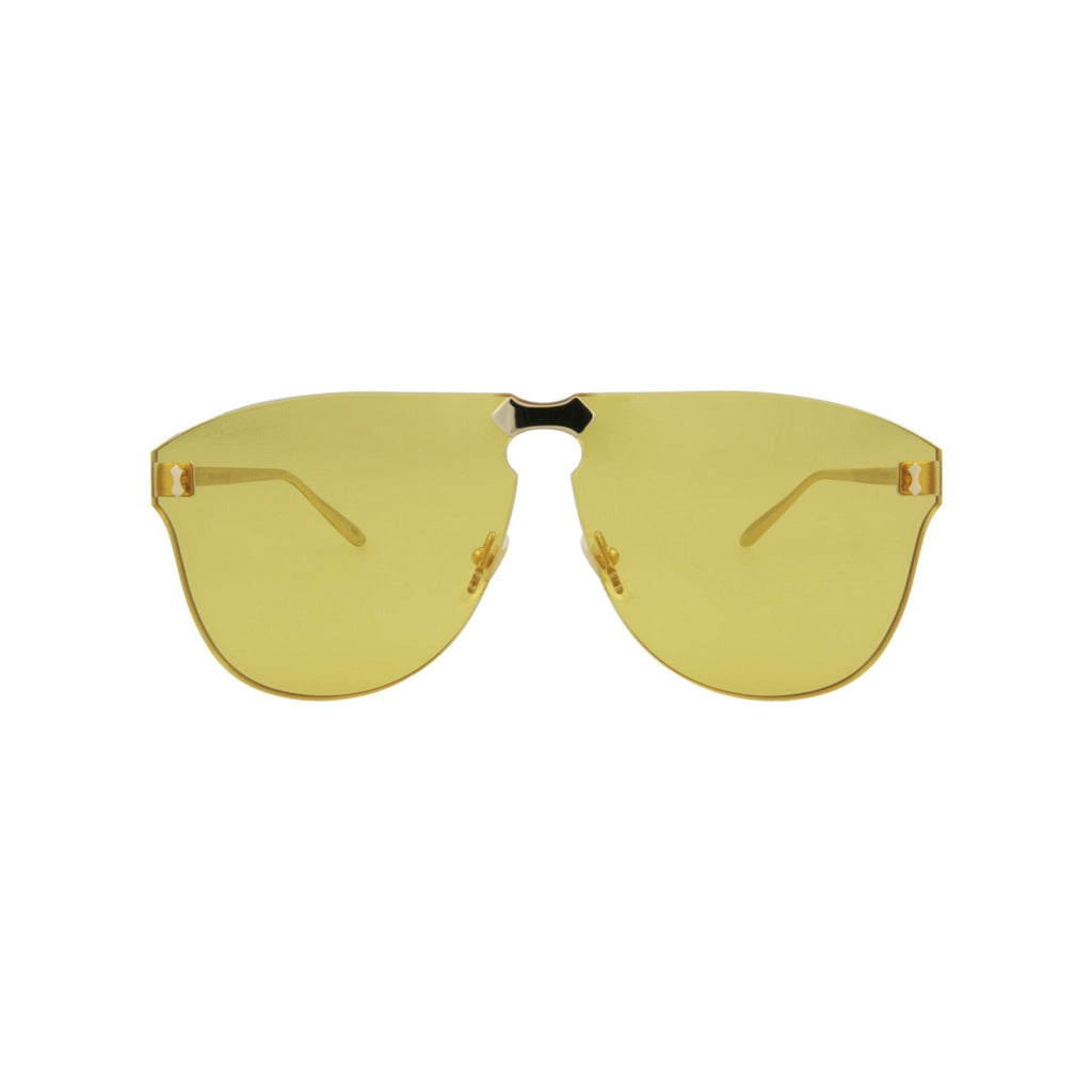 Gucci GG0354S Aviator Golden Metal Sunglasses Unisex (S) Unisex