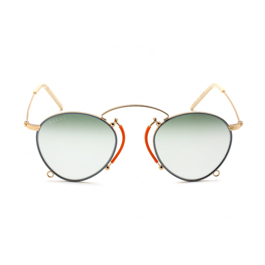 Gucci GG1034S Sunglasses Shiny Endura Gold / Green Gradient Women's (S)