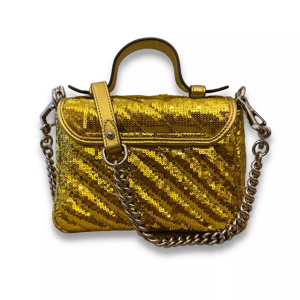 GUCCI GOLD SEQUIN GG MARMONT  BAG