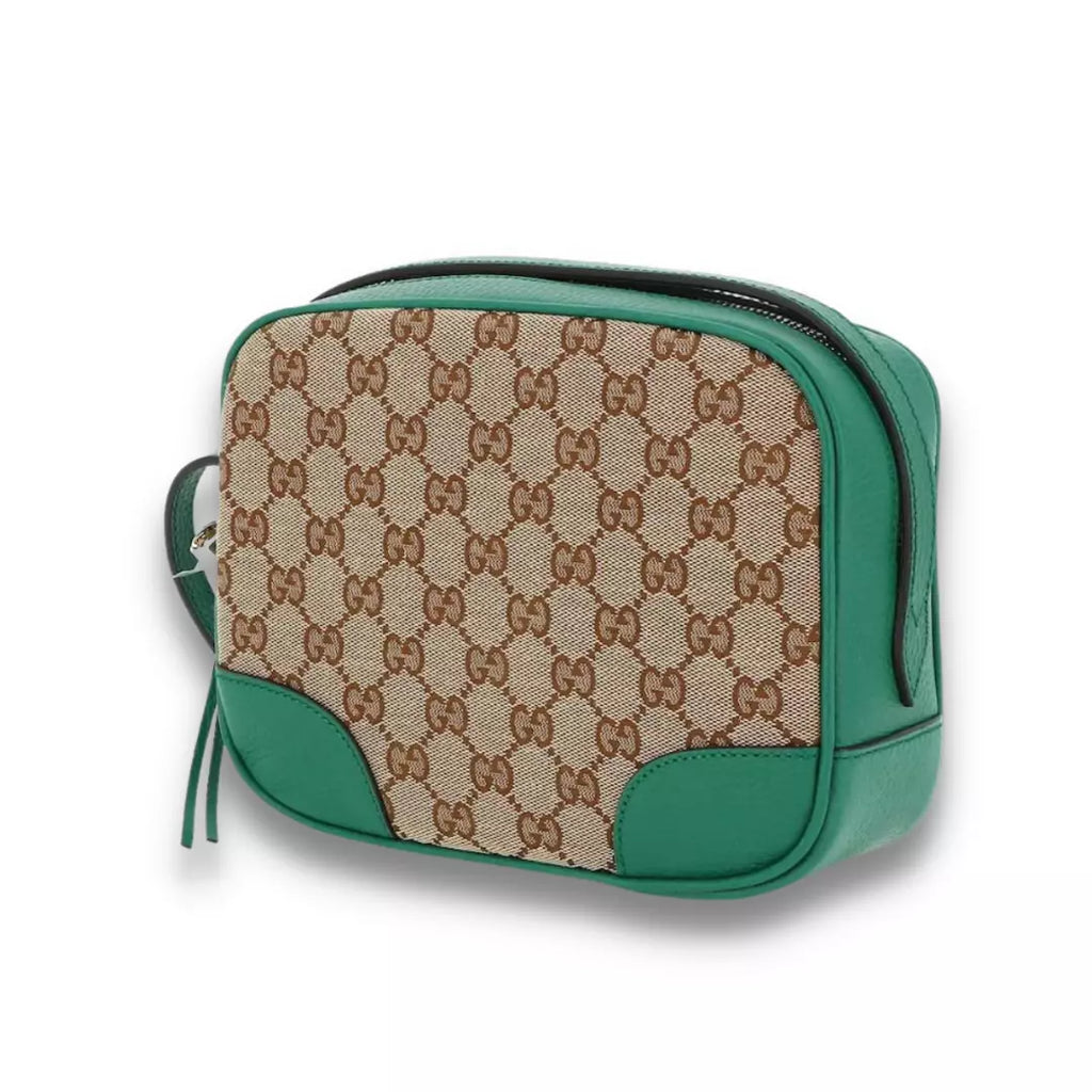 Gucci Green GG Canvas and Leather Bree Crossbody Bag