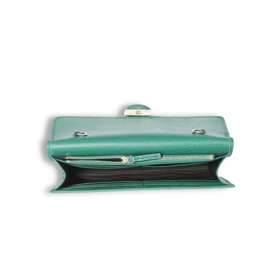 Gucci Green Leather Interlocking Bag