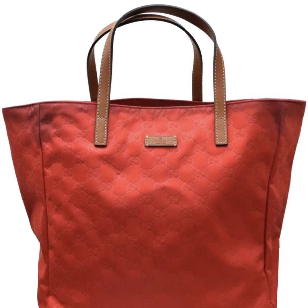 Gucci Guccissima Nylon Tote-Bags-Gucci-Red-JustGorgeousStudio.com
