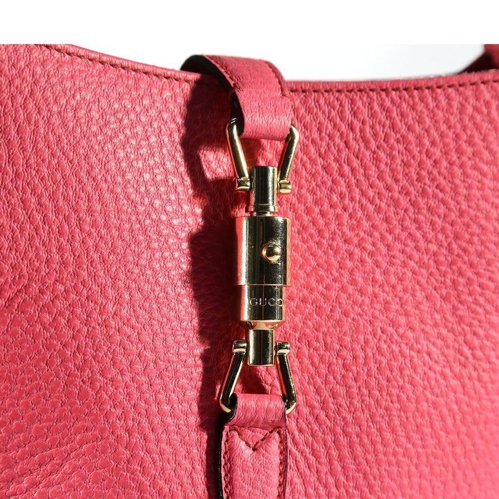 Gucci Jackie 002058-137335 Women's Pink Calf-Skin Leather Handbag (GG2058)