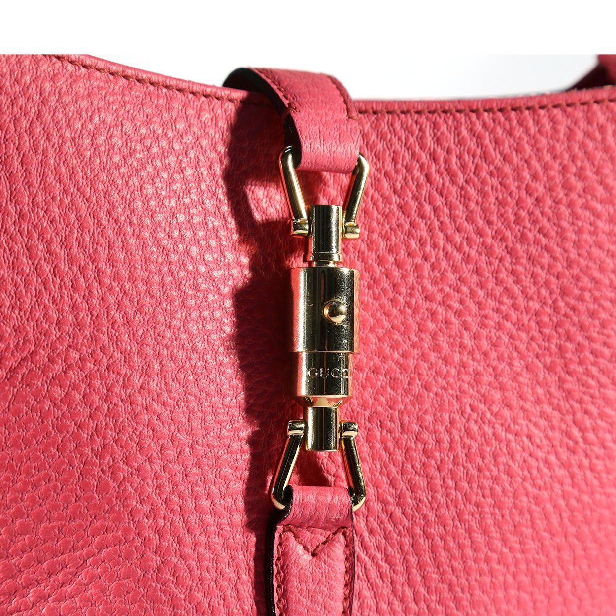 Gucci Jackie 002058-137335 Women's Pink Calf-Skin Leather Handbag (GG2058)