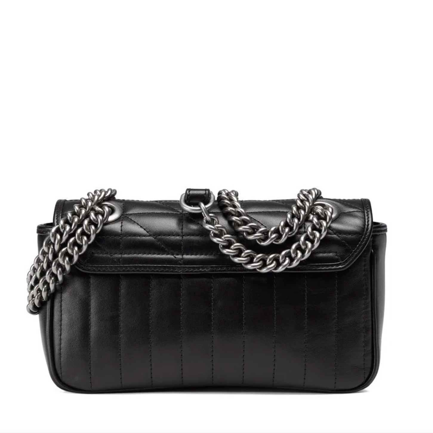 Gucci Mamont 446744 213317 Women's Black Leather Shoulder Bag (GG2080)