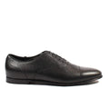 Gucci Men's Designer Shoes Black Pebbled Leather Oxfords (GGM1542)